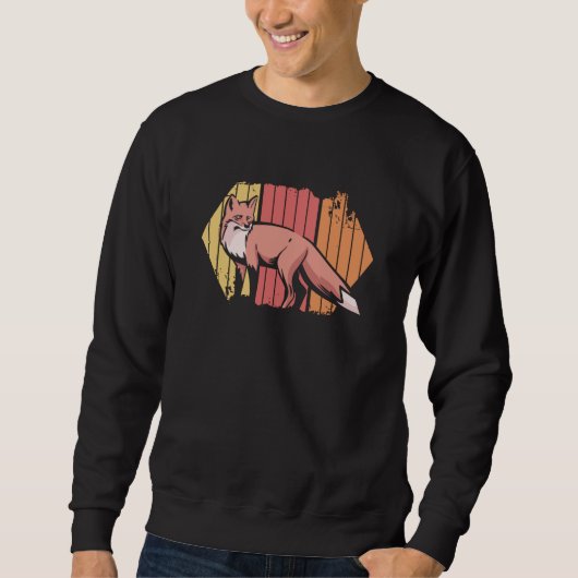 Sweatshirt Fox Retro Vintage (Devant)