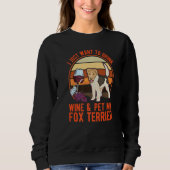 Sweatshirt Fox Terrier And Wine Wire Fox Terrier (Devant)