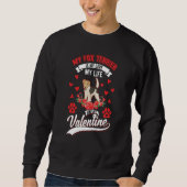 Sweatshirt Fox Terrier Valentine's Day Wire Fox Terrier (Devant)