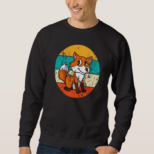 Sweatshirt Fox Vintage Retro (Devant)