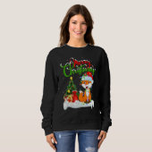 Sweatshirt Fox   Xmas Decorations Santa Fox Christmas (Devant entier)