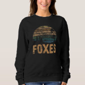 Sweatshirt Foxes Vintage Sunset Distressed (Devant)
