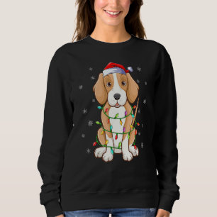 Sweatshirt Foxhound Chien Xmas Éclairage Santa Chapeau Foxhou