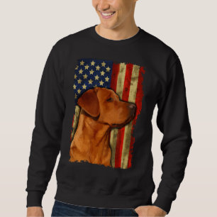 Sweatshirt Foxor Labrador Retriever Us Flag Fox Red