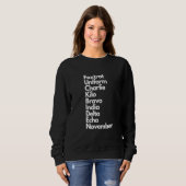 Sweatshirt Foxtrot Uniform Charlie Kilo Bravo Inde Delta Ech (Devant entier)
