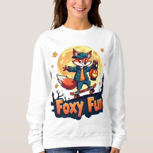 Sweatshirt Foxy Fun Halloween Skate Tee (Devant)