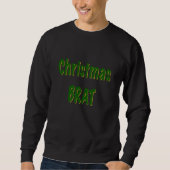 Sweatshirt Foyer vert de Noël en noir (Devant)
