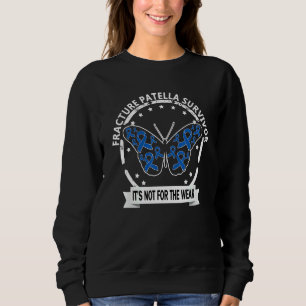 Sweatshirt Fracture Patella Survivor Blue Ribbon Sensibilisat
