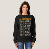 Sweatshirt Frais supplémentaires pour le plombier (Devant entier)