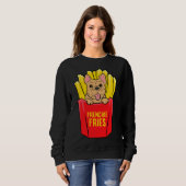 Sweatshirt Français cool Bulldog Frenchie Fries (Devant entier)
