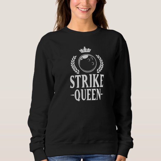 Sweatshirt Frappe Queen Cute Bowling Ligue fille (Devant)