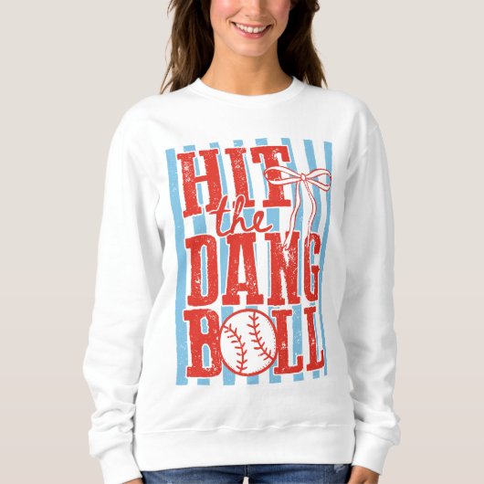 Sweatshirt Frappez la balle de baseball (Devant)