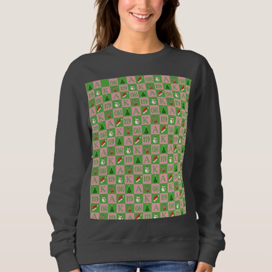 Sweatshirt Fraternité grecque élégante Noël 1908 (Devant)