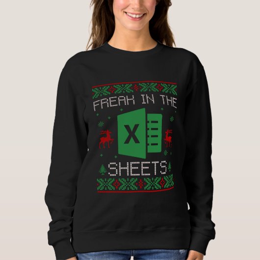 Sweatshirt Freak Dans La Feuille Vilain Noël (Devant)