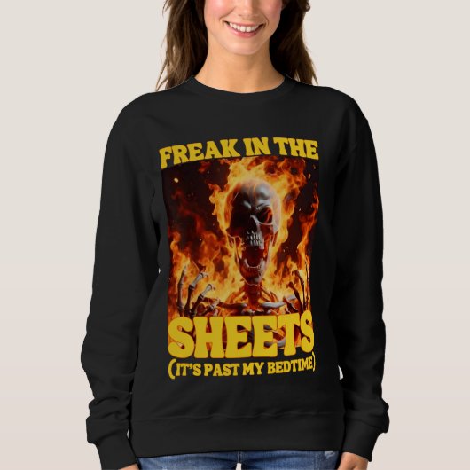 Sweatshirt Freak Dans Les Feuilles Drôle Cringe Dur Skeleton (Devant)