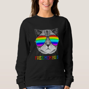 Sweatshirt Free Maman Hugs Purride Fier Ally Chat Rainbow Sun