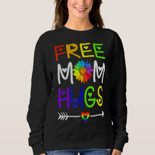 Sweatshirt Free Mom Hugs Colorant Daisy Rainbow Heart Lgbt Pr