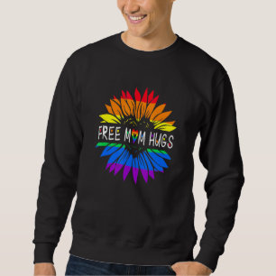 Sweatshirt Free Mom Hugs Gay pride Lgbt Daisy Rainbow Flower