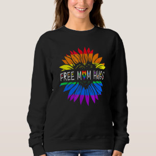 Sweatshirt Free Mom Hugs Gay pride Lgbt Daisy Rainbow Flower