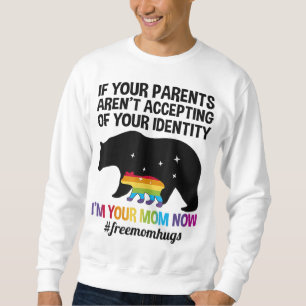 Sweatshirt Free Mom Hugs LGBT Pride Cadeaux Mama Bear LGBT Mo