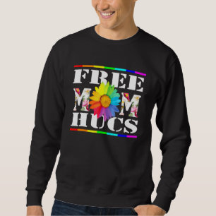 Sweatshirt Free Mom Hugs Rainbow Heart LGBT Pride Mois 5