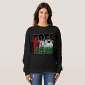 Sweatshirt Free Palestine Gaza Flag Proud Palestine Roots Ara (Devant entier)