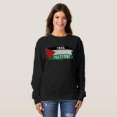 Sweatshirt Free Palestine  Palestine national flag (Devant entier)