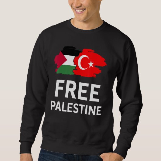 Sweatshirt Free Palestine Turkish Turkey Support Palestinian (Devant)