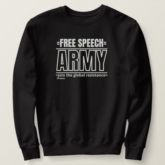 sweatshirt "FREE SPEECH ARMY 2" (Design devant)