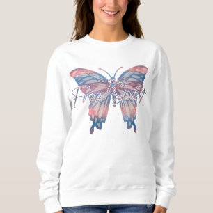 Sweatshirt Free Spirit Mandala Butterfly Design