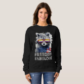 Sweatshirt Freedom Fabulous  Raccoon Non Binary Sunglasses Fl (Devant entier)