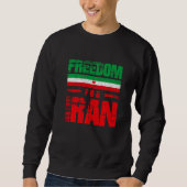 Sweatshirt Freedom For Iran Free Iran Flag Heart Iran Azadi P (Devant)