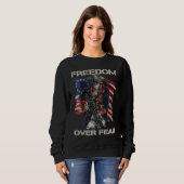 Sweatshirt Freedom Over Fear 2nd Amendment Gun Owner Joke (Devant entier)