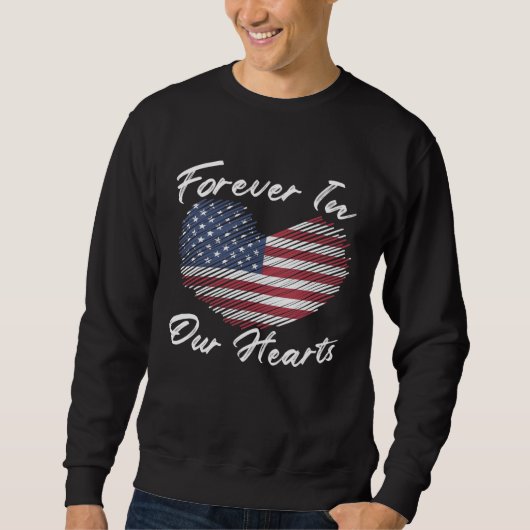 Sweatshirt Freedom Patriotic Veteran USA Flag American Memori (Devant)