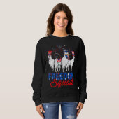 Sweatshirt Freedom Squad Llama Usa Independence Day 4 (Devant entier)