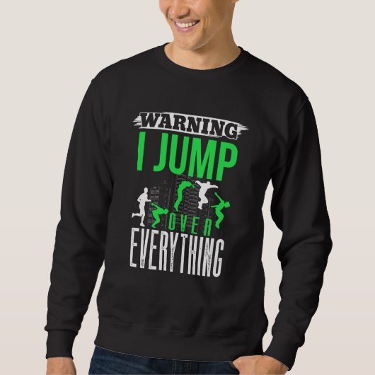 Sweatshirt Freerunner saying Backflip acrobatic Parkour (Devant)