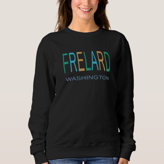 Sweatshirt FRELARD WASHINGTON Blue Green and Yellow FRELARD S (Devant)
