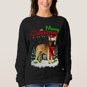 Sweatshirt French Bulldog Christmas Lights Joyeux