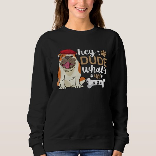 Sweatshirt French Bulldog  Cool a Dude Graphics Plus Size (Devant)