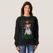 Sweatshirt French Bulldog Dog Ugly Sweater Christmas Puppy Do (Devant entier)