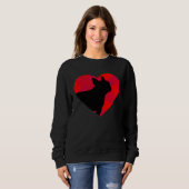Sweatshirt French Bulldog Frenchie Heart Valentine s Day (Devant entier)