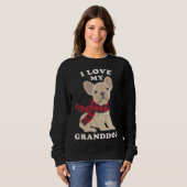 Sweatshirt French Bulldog  Grandma Xmas  Fun Frenchie Granddo (Devant entier)