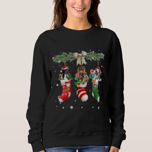 Sweatshirt French Bulldog In Christmas Socks (Devant)