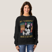 Sweatshirt French Bulldog Mon Thérapeute A Un Nez Humide Fran (Devant entier)