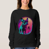 Sweatshirt French Bulldog s Synthwave Dreamscape (Devant)