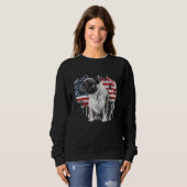Sweatshirt French Bulldog with the American Flag  1 (Devant entier)