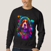 Sweatshirt French Spaniel Dog Space Science (Devant)