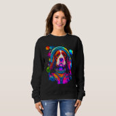 Sweatshirt French Spaniel Dog Space Science (Devant entier)