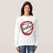 Sweatshirt Frère de baseball de baseball Softball Maman (Devant entier)