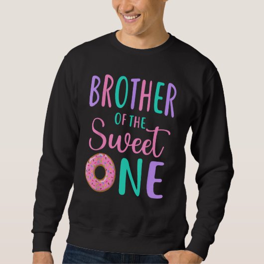Sweatshirt Frère de la douce Un Bro 1er anniversaire fille Do (Devant)